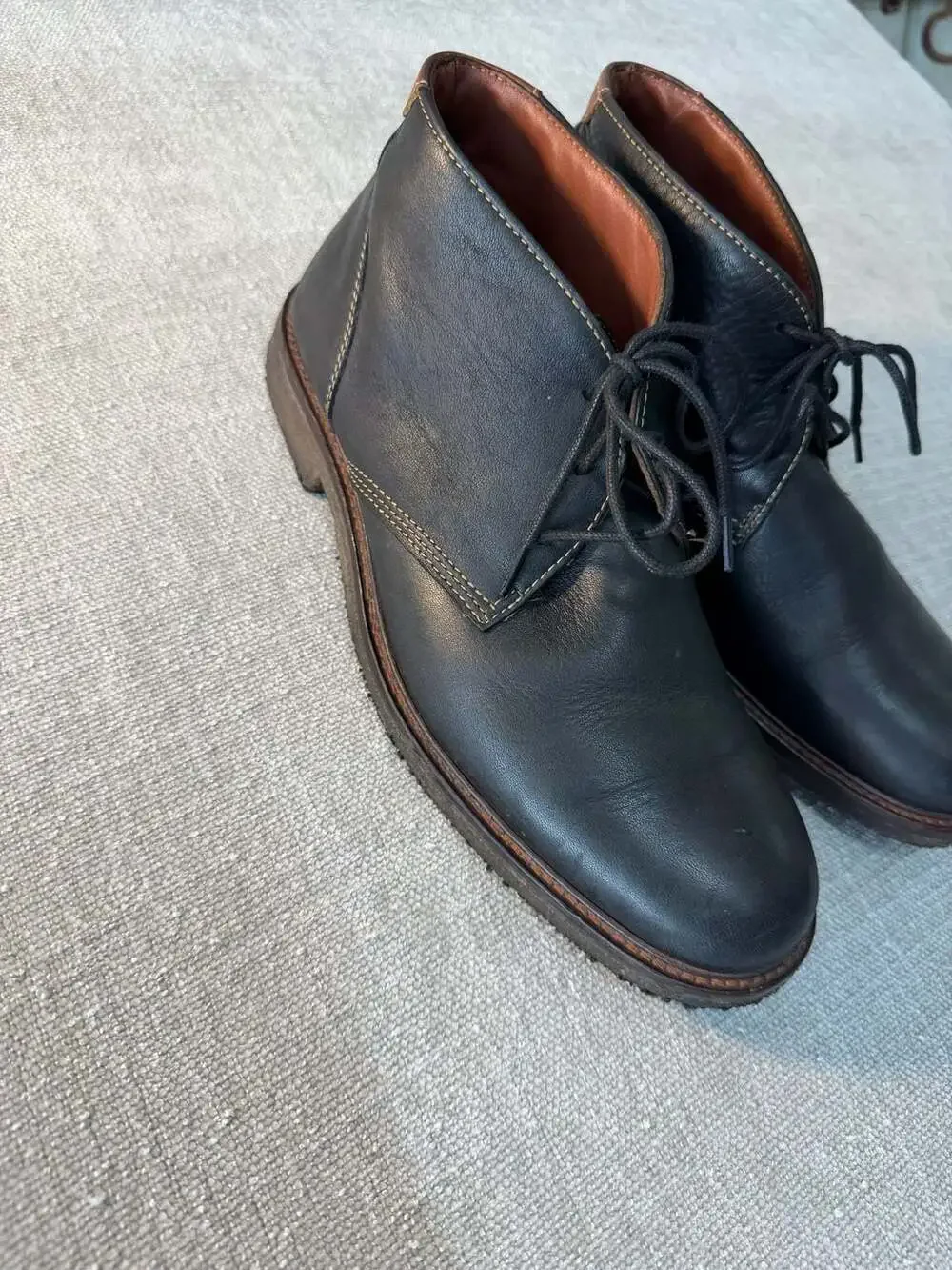 Johnston & Murphy Men's 7.5M Black Leather Chukka Boots